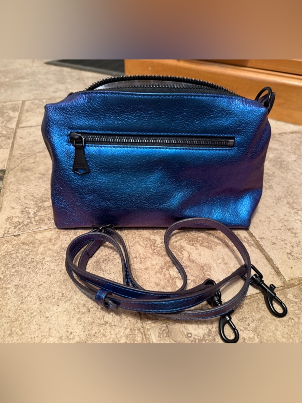 Iridescent Purple-Blue Shoulder Bag Aimee Kestenberg - Picture 6 of 15
